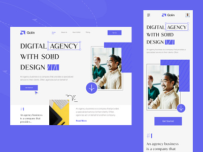 Creative Digital Agency Website Landing Page UI UX Design