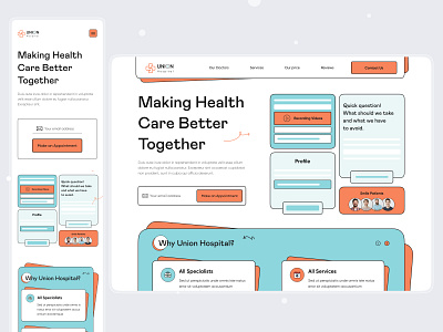 Trending Hospital & Healthcare Web Header UI UX Design header header design healthcare hero section homepage hospital hospital website landing page landing page design trending ui ui design uiux uiux design ux ux design web design web header web page website design