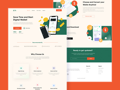 Smart Crypto Wallet Landing Page UI UX Responsive Design crypto wallet design digital wallet landing page landing page design responsive design ui ui design uiux uiux design ux ux design wallet web design