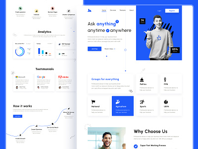 Forum Landing Page UI UX Design