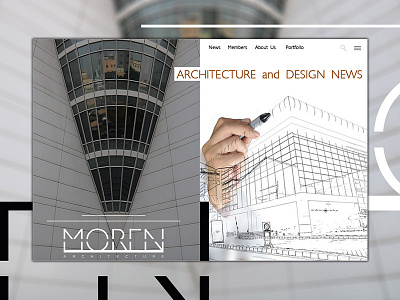 Moren Architecture architecture design graphic homepage logo page uiux web website