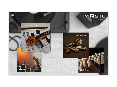 Music Pro design graphic music uiux web website