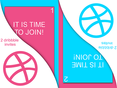 Two Dribbble Invites designers dribbble game illustrators intives invitation join