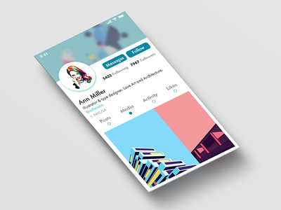 User Profile adobe adobexd app daily dailyui design profile ui uiux user xd