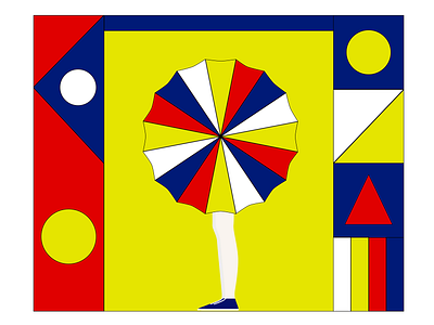 Wall pic abstract adobeillustrator bauhauscolors baushaus colorfulumbrella colors design geometric graphic illuatration iloveillustration modern surface design umbrella vector vectorwork
