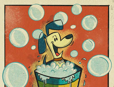 Time to Bath! cartoon cartoon illustration character design illustration illustration art retro vintage