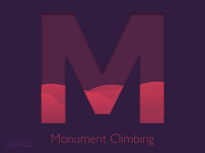 Monument Climbing - Daily Logo Challenge Day Four dailylogochallange logo m