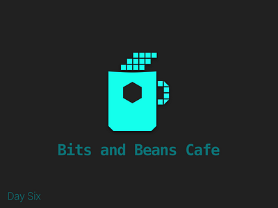 Bits and Beans Cafe - Daily Logo Challenge Six coffee dailylogochallange logo