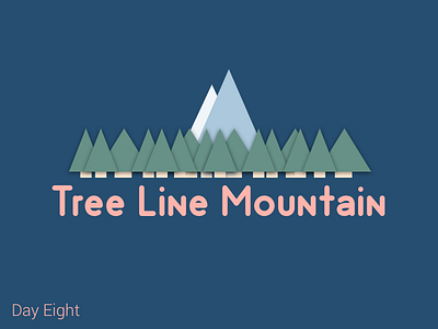 Tree Line Mountain Resort - Daily Logo Challenge Day Eight dailylogochallange logo mountain nature resort