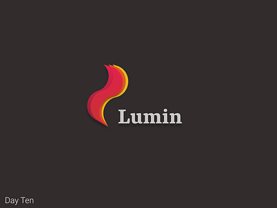 Lumin - Daily Logo Challenge Day Ten branding dailylogochallange design fire logo typography