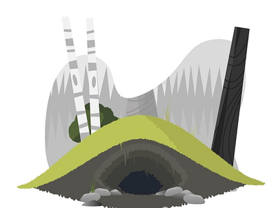 Cave illustration design illustration vector