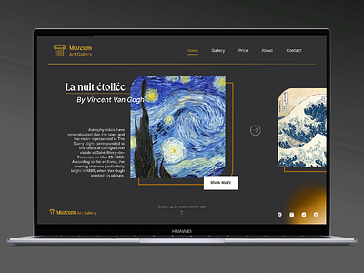 Daily UI #003 - Landing Page app art branding design illustration museum ui ux vangogh webdesign