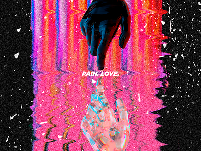 PAIN.LOVE. 3d art abstract abstract art colors design glitch graphic art illustration render surreal