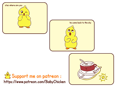 Baby Chicken episode 22 animals art baby chicken brightness comic cute design dishes drawing graphic illustration inspiration kids lifestyle motivation nature popular surprised vector yellow