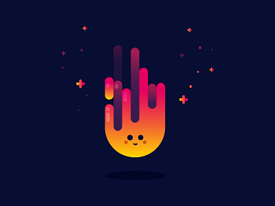 Happy Falling Star art brand clean concept design dribbble fashion flat graphic illustration logo vector