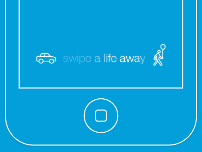 Swipe a Life blue car driving iphone pedestrian texting unlock