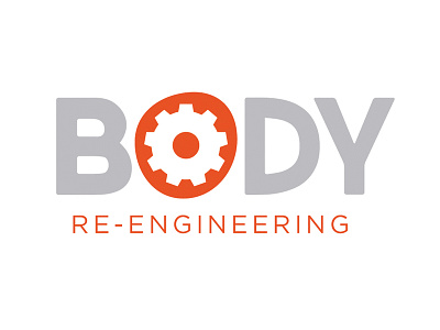 Body Re-Engineering body brand cog identity logo san serif