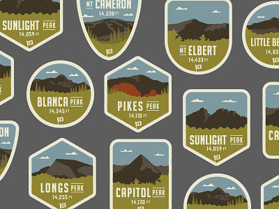 14er badges 14er badge colorado flat mountain outdoor patch