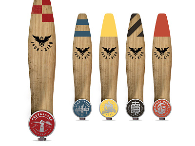 Iron Bird Brewery Tap Handles beer branding colorado colorado springs planes prop tap handles