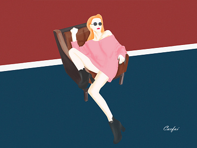 A cool, independent and capable girl illustrations ps