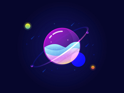 Planet / illustration illustration painting planet