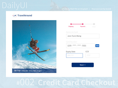 DailyUI::002 Credit Card Checkout