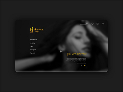 Fashion Web Interface brand identity branding design elegant fashion golden graphic design minimal typography ui userinterface web design webdesign