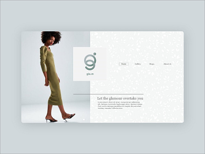 Glam Homepage brand identity branding elegant fashion fashion brand homepage minimal ui user experience user interface user interface design ux web design website