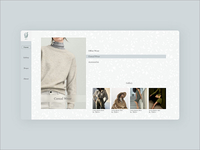 Glam Web Page brand identity branding design elegant fashion fashion brand gallery homepage minimal olive ui user interface ux web design whitespace