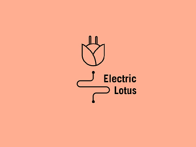 The Electric Lotus Logo electric electronics line logo logo design lotus minimal minimalistic power power cable ui user interface