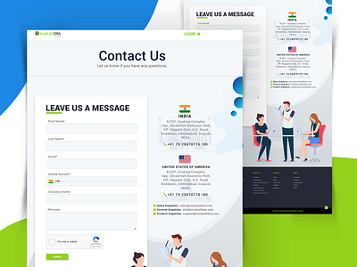 Contact Us Landing Page adobe illustrator photoshop