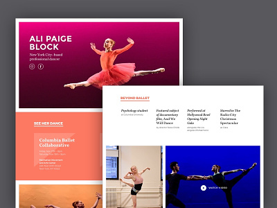 Ballet dancer website ballerina ballet dance dancer landing page professional dancer website