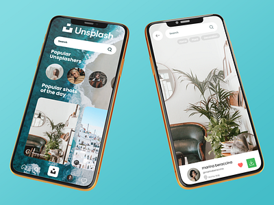 Unsplash App Design