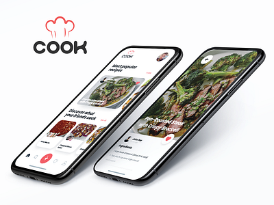 Cook - Cooking App Concept adobe xd concept cooking cooking app design graphism illustrator iphone mockup photoshop uidesign ux design uxdesign