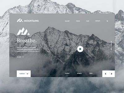 Mountains website concept