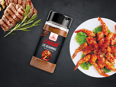 Seasoning Label Design and 3D Mockup