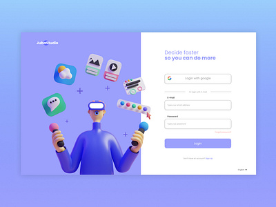 Login screen UI 3d adobe xd blue login page designer figma landing page design login page ui uiux user experience user interface design