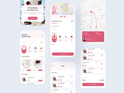 Cake shop app UI UX design