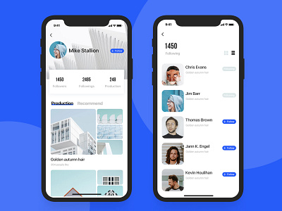 Personal Home Page app design ui