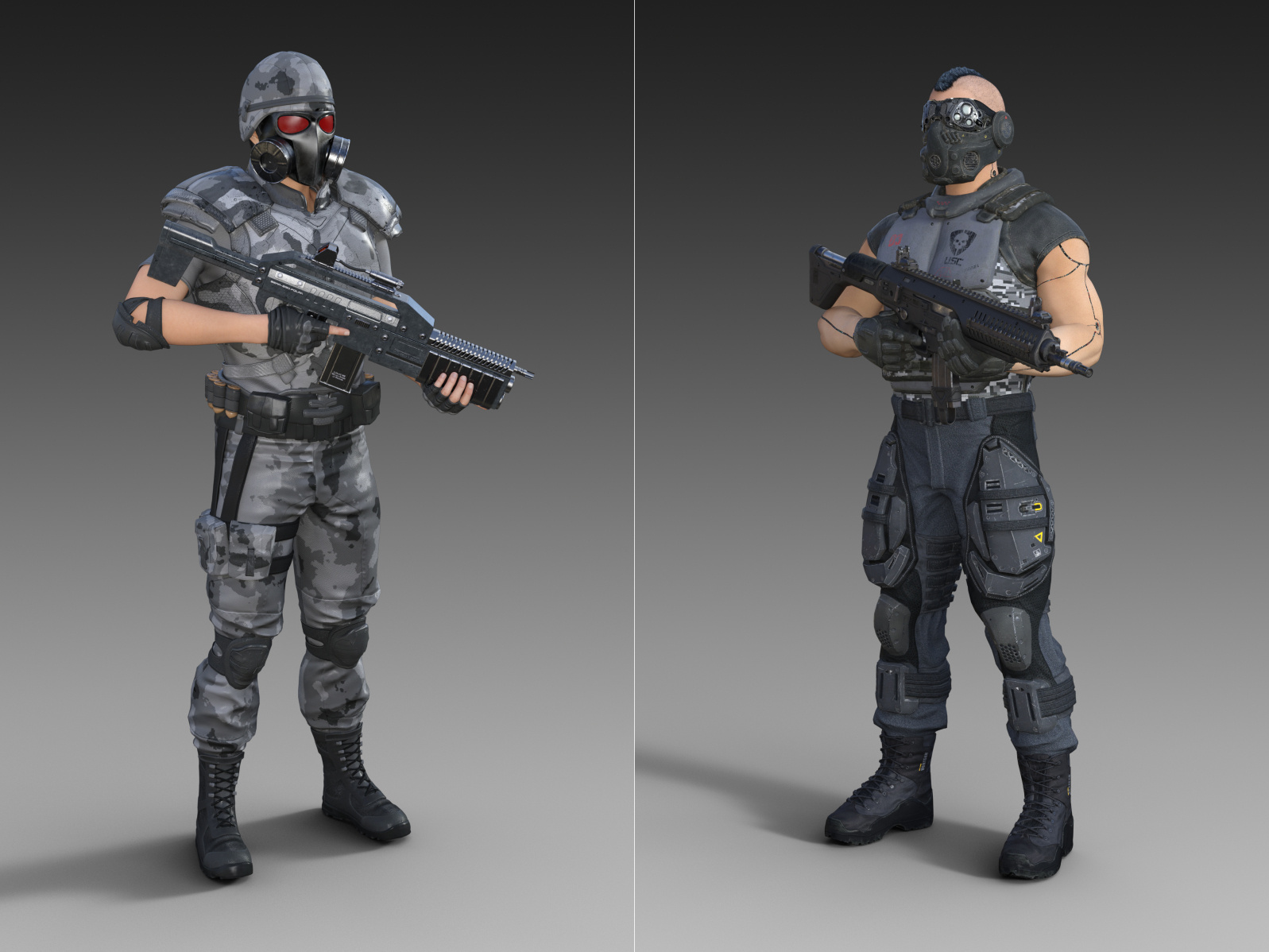 Star Troopers Intrusion Protocol Soldiers Designs by Guilhem Bedos