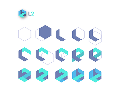 L2 logo construction create illustartor logo logocreation logodesign polygon