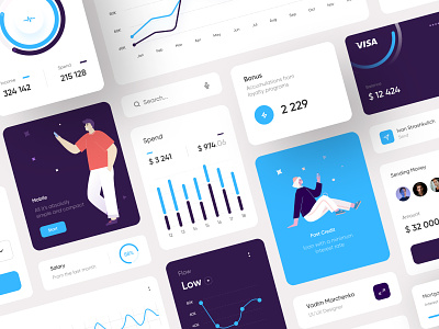 Banking-Interface-Dashboard app bank branding cards concept dashboad design illustration inspiration interface interfaces mobile vector