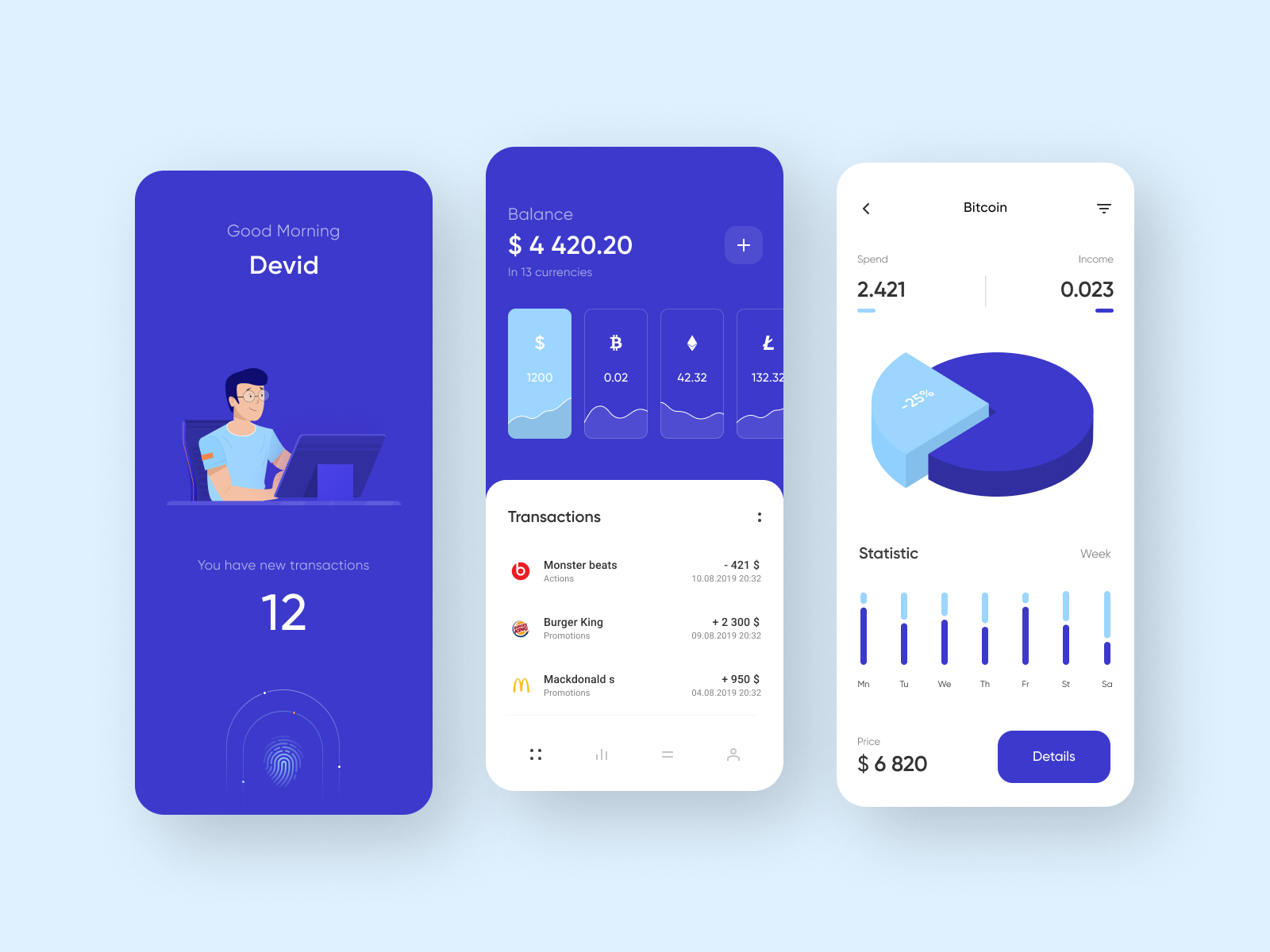 Crypto Mobile App by Vadim Marchenko on Dribbble