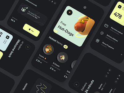Food delivery mobile application analytics app branding concept creative dashboard delivery design dishes food hawl iil illustration inspiration interface mobile profile sales ui web