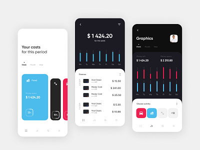 Finance app activity app bank bank app concept control creative daily ui design finance graphic illustration inspiration interface mobile mobile app ui ux web web design