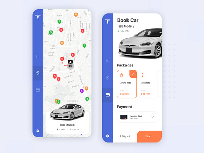 Tesla Car Sharing App