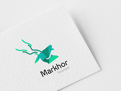 Logo Concept Markhor Tourism identity design logo photoshop polygonal tourism vector