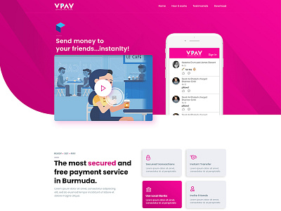 VPAY Landing page design