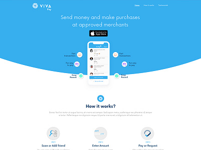 VIVA Pay homepage homepage photoshop uiux webdesign website
