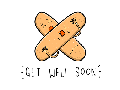 Get Well Soon! art cards design digital art get well soon greeting cards illustration illustrator print procreate sketchbook